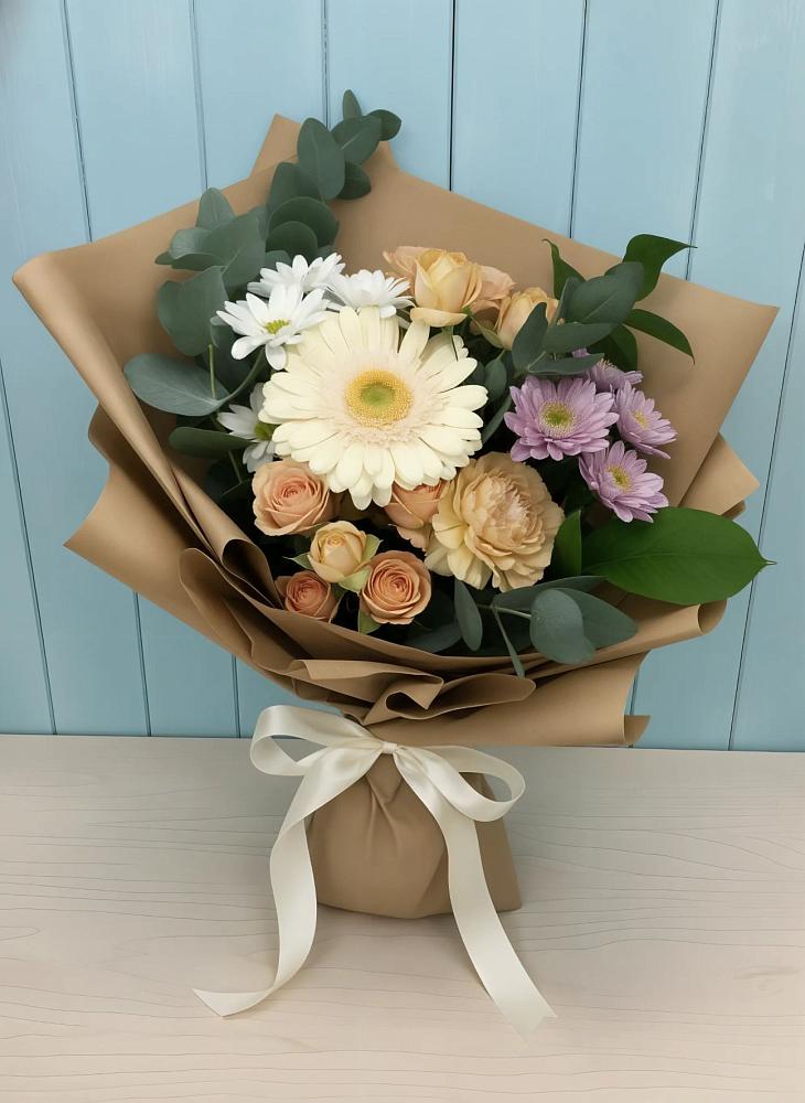Букет цветов из: Герберы и Хризантемы в Обояни