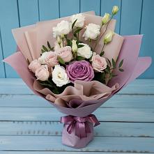 Букет цветов из:  Розы и Лизиантусы в Обояни