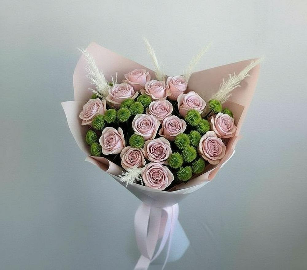 Букет цветов из: Розы и Хризантемы в Обояни