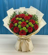 Букет цветов из:  Розы и Хризантемы в Обояни