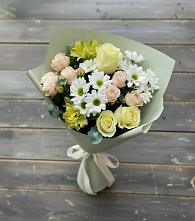 Букет цветов из:  Альстромерии, Розы и Хризантемы #REPLACE_PRED# Обояни