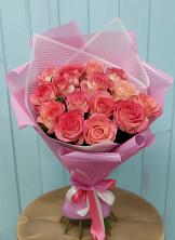 Букет 15 Розовых роз Равель в Обояни