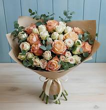 Букет цветов из:  Альстромерии и Розы #REPLACE_PRED# Обояни